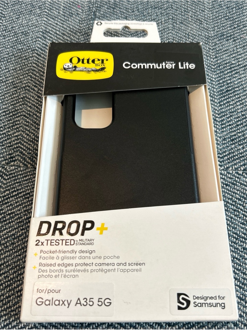 OtterBox Commuter Lite Shockproof Cell Phone Case Samsung Galaxy A35 5G, Black